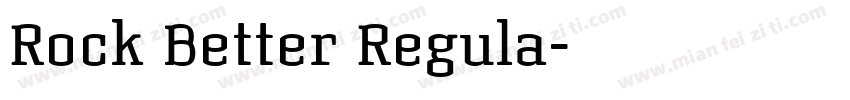 Rock Better Regula字体转换